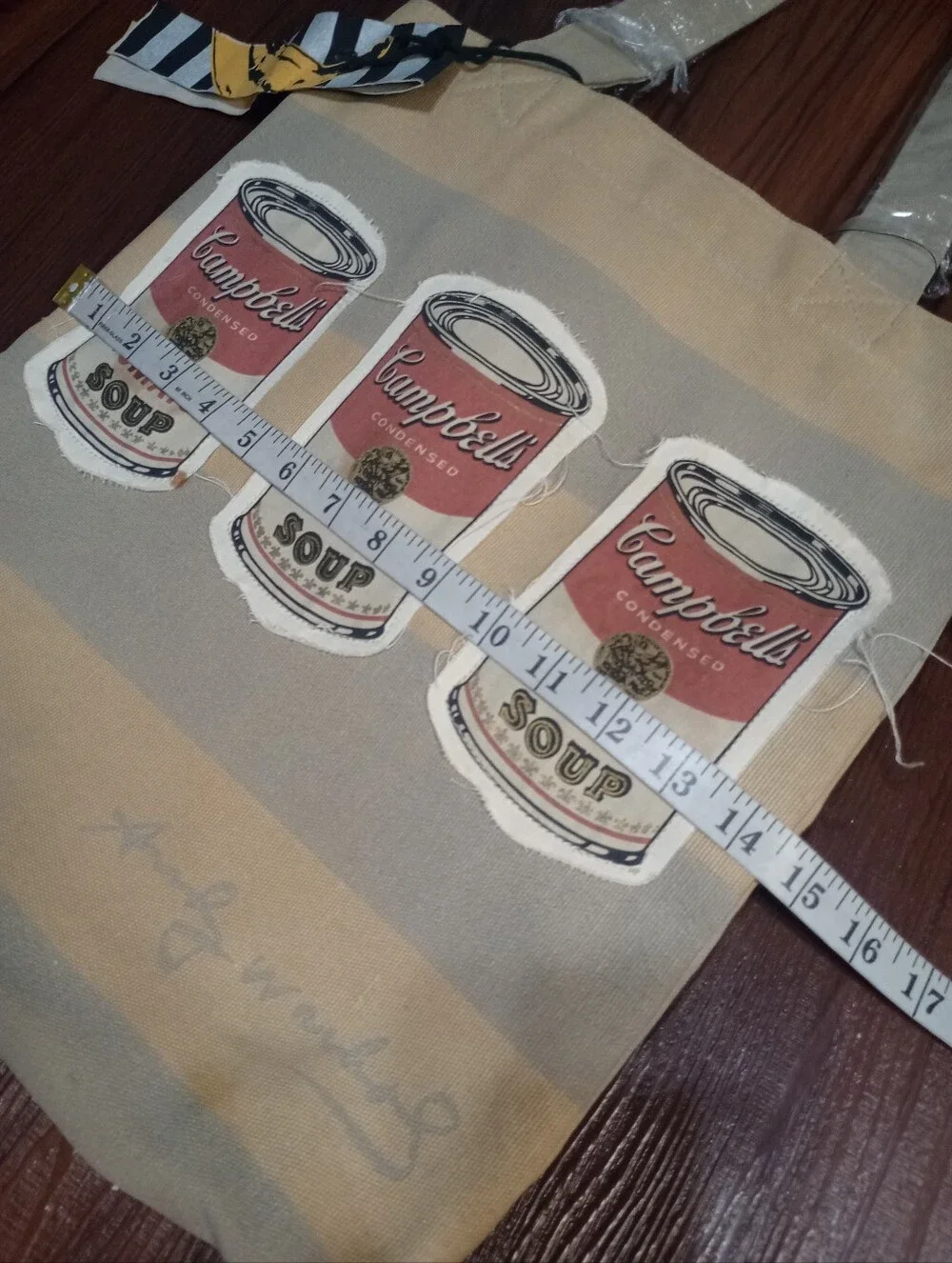 Andy Warhol Campbell's Soup Tote With Coin Purse And Rejection Letter